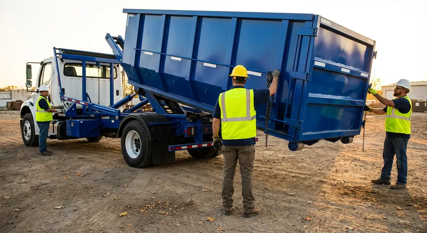 Commercial debris containment dumpster in Austin, TX