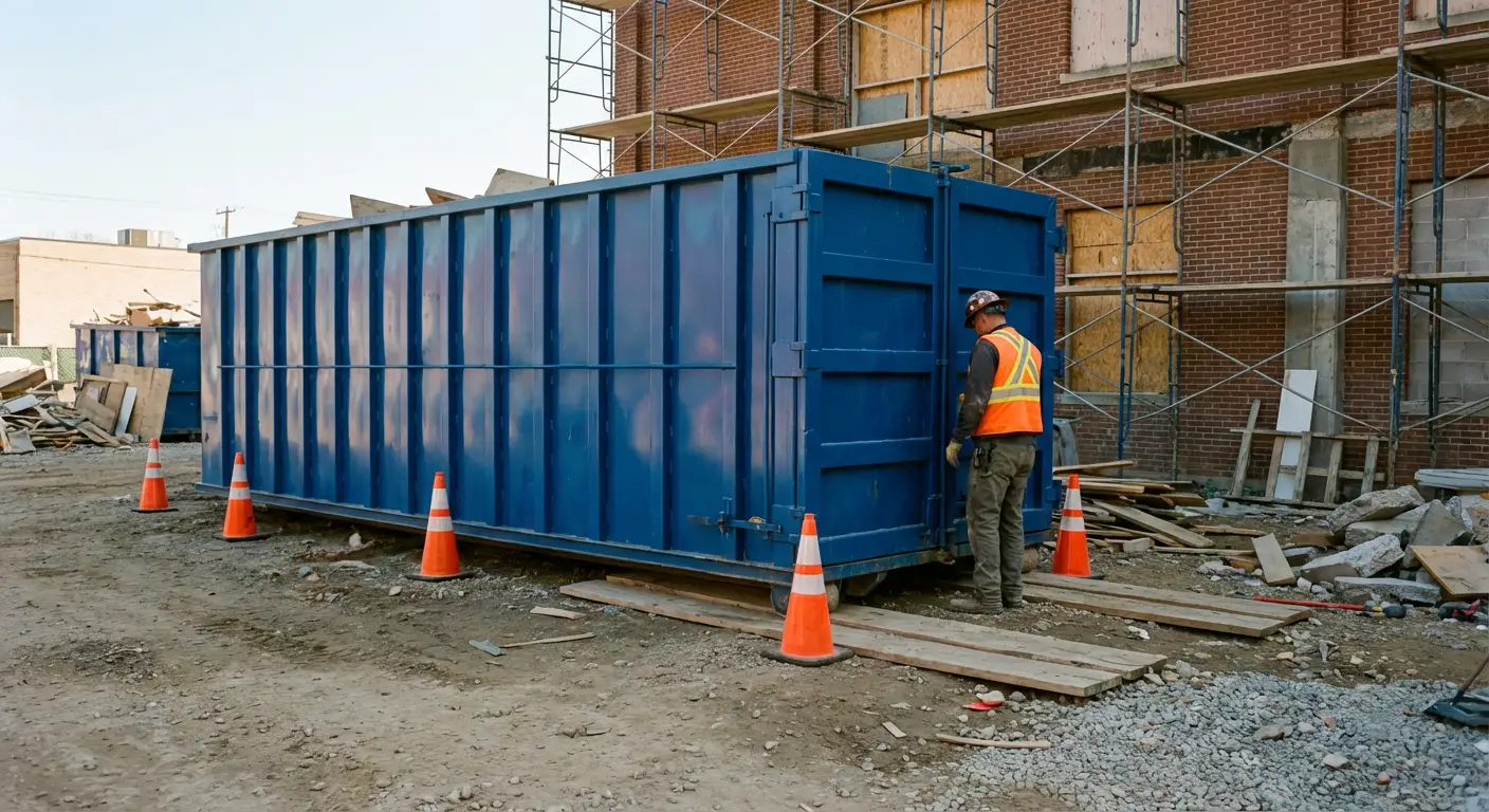 Safety inspection of dumpster placement site in Austin, TX